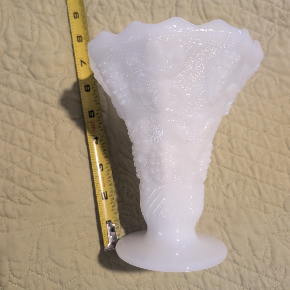 Elegant White Glass Vase